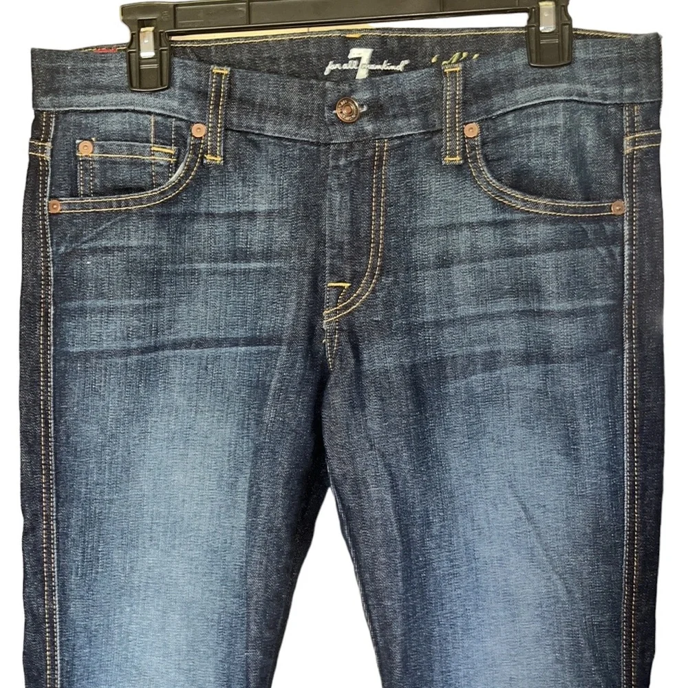7 For All Mankind “A” Pocket Dark Wash Denim Jeans (29) - Picture 2 of 10